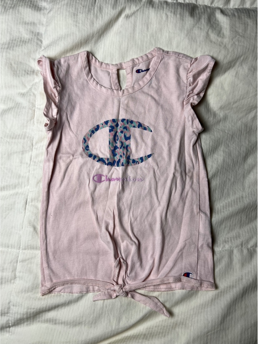 Champion girls pink logo short sleeve top size 5